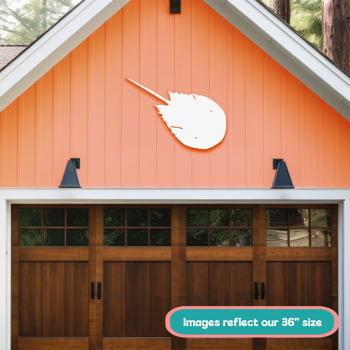 Outdoor PVC Horseshoe Crab Sign, 3 Foot
