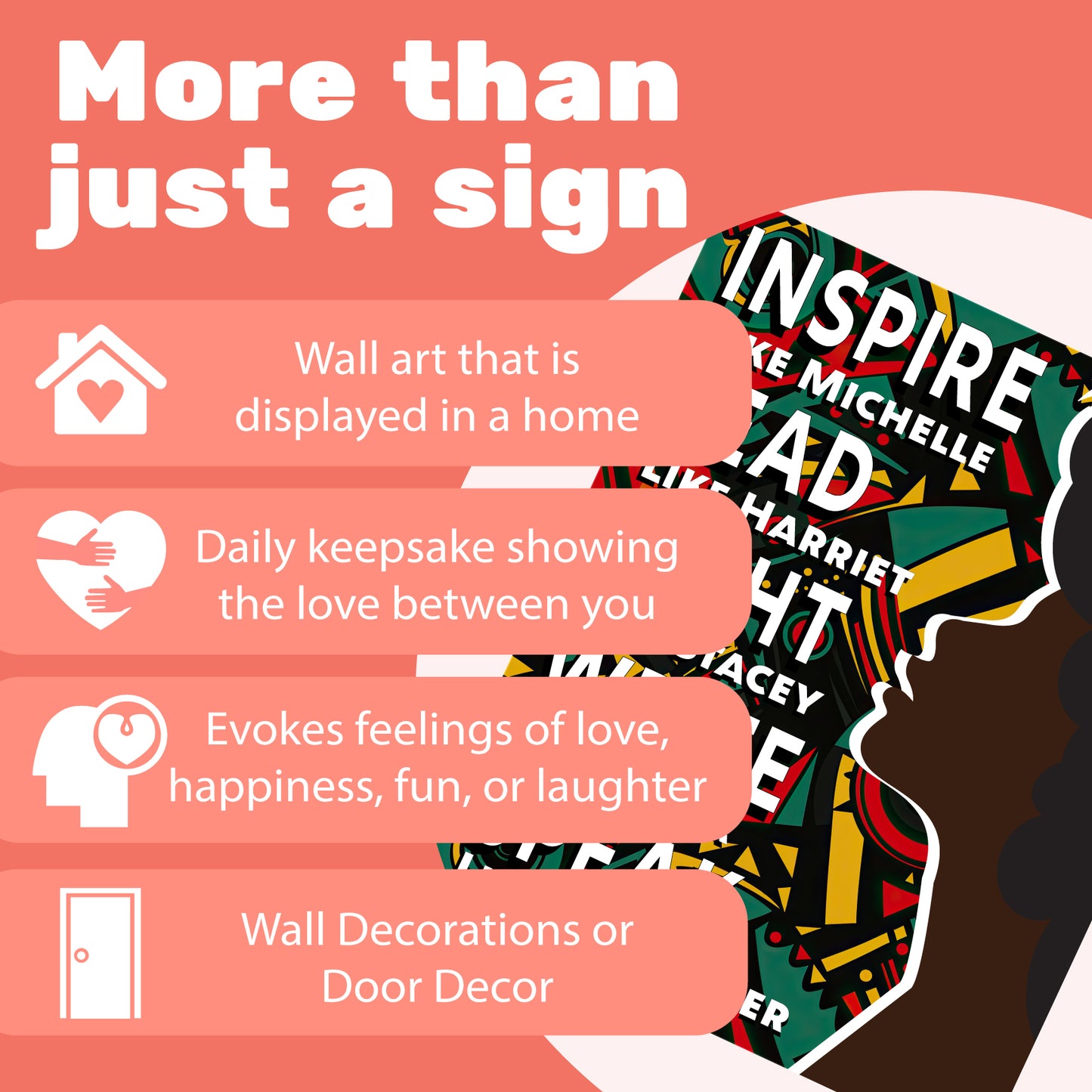 Empowering Black Women Leaders Wooden Sign