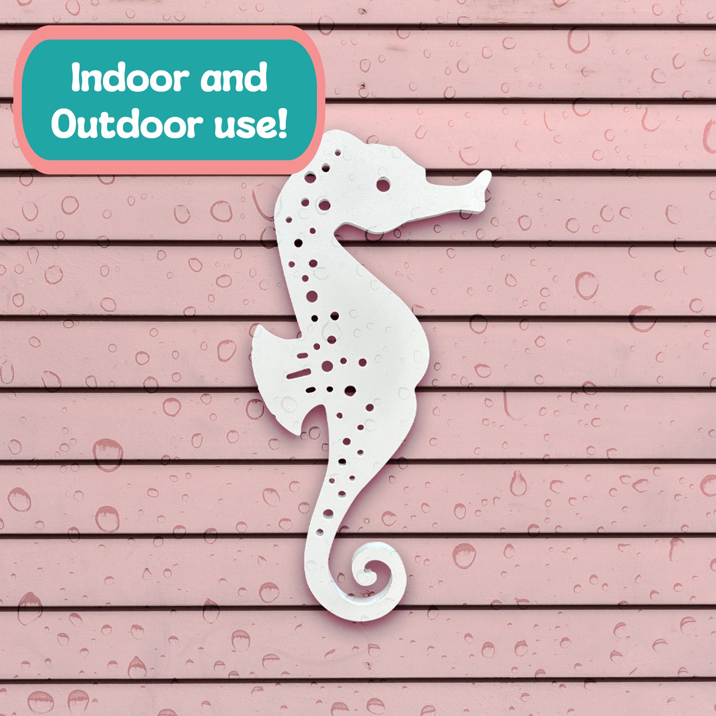 Outdoor PVC Seahorse Sign, 3 Foot