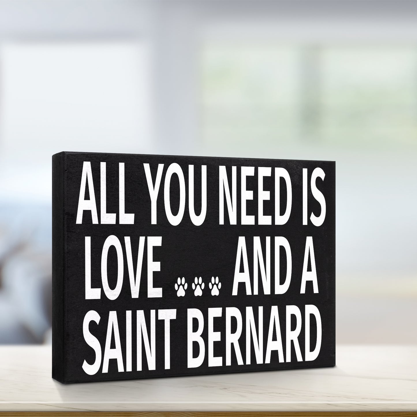 JennyGems Saint Bernard Sign, All You Need is Love and a Saint Bernard, Saint Bernard Mom, Saint Bernard Gifts, Saint Bernard Dogs