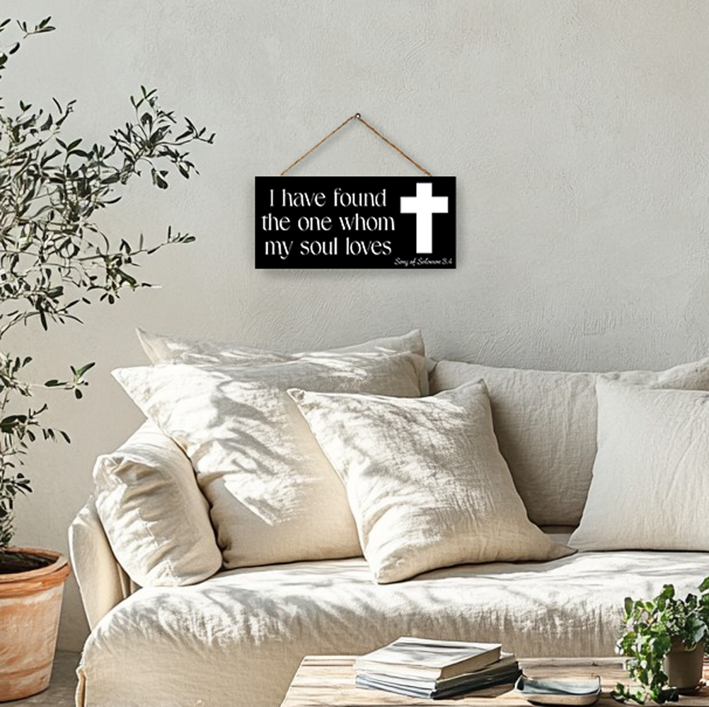 JennyGems I Have Found the One Whom My Soul Loves Song of Solomon 3:4 Bible Verse Wall Art, Inspirational Christian Home Decor, Wedding or Anniversary Gift