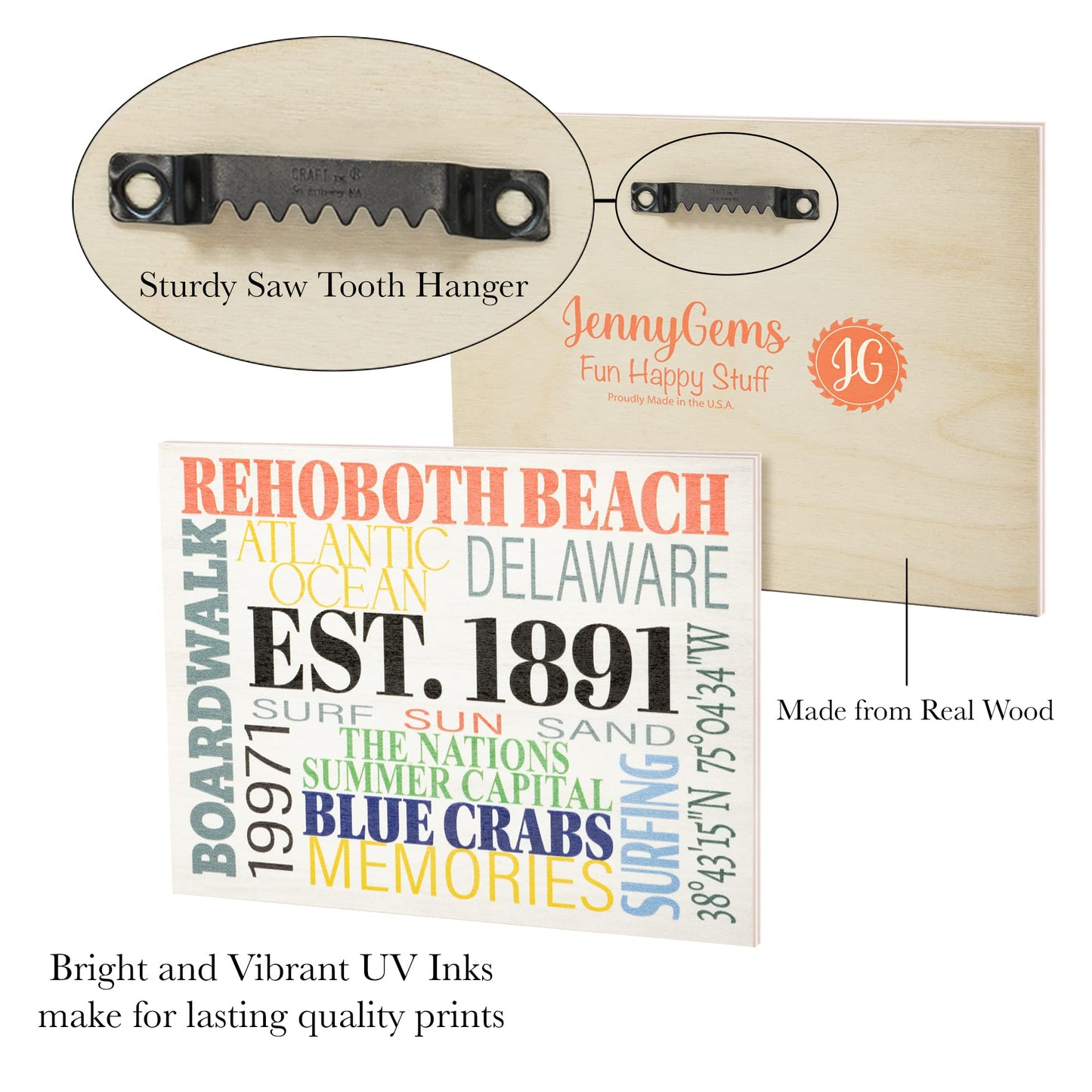 JennyGems Delaware Gifts, Rehoboth Beach Delaware Souvenirs, Delaware Sign, Delaware Decor, Delaware Souvenirs and Gifts, Beach Decor, Made in USA