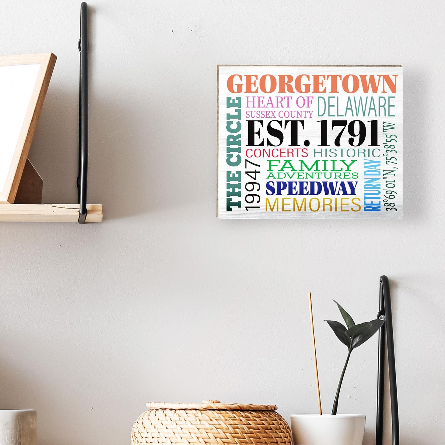 JennyGems Georgetown Delaware Gifts, Delaware Souvenirs, Tabletop and Wall Decor, Made in USA