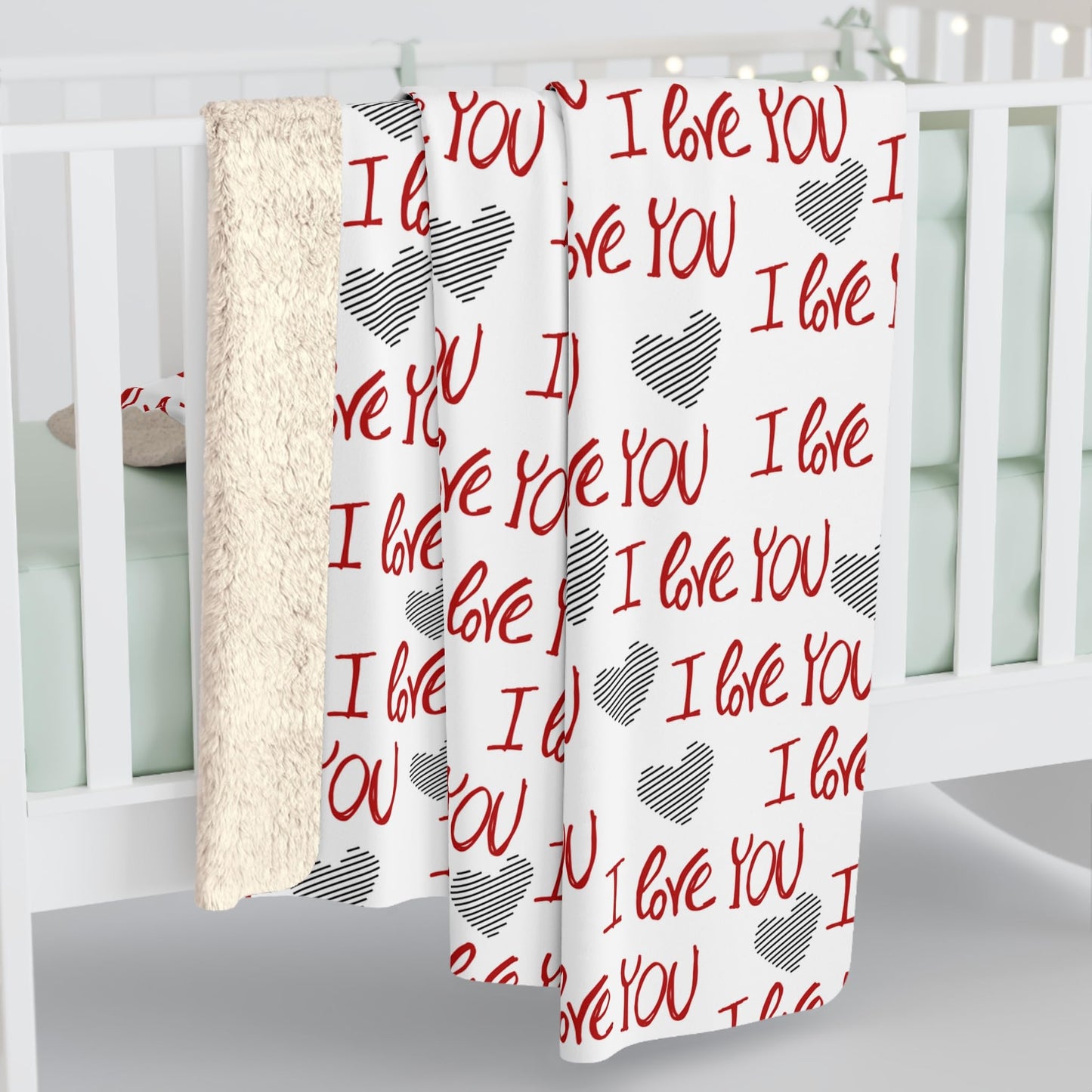 I Love You Blanket - Sherpa Fleece Super Comfy Love Blanket, Valentine's Day Gift, Soft Throw Blanket, Gift for Couples