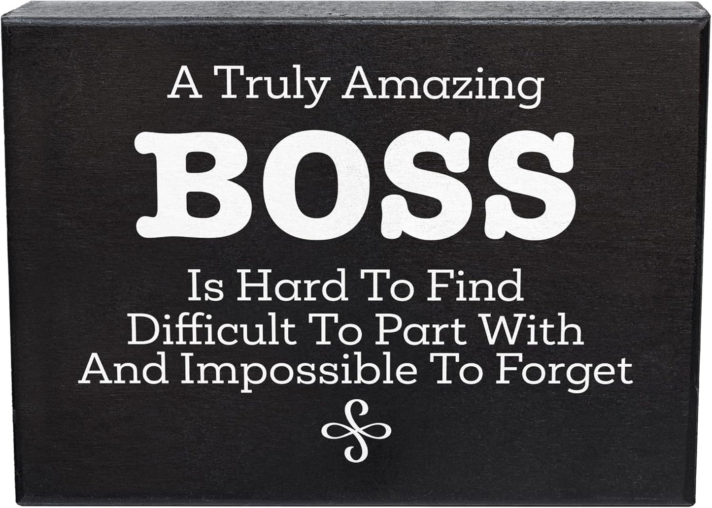 JennyGems Boss & Mentor Appreciation Gifts - 8x6 Inch Wood Sign for Bosses Day & Retirement