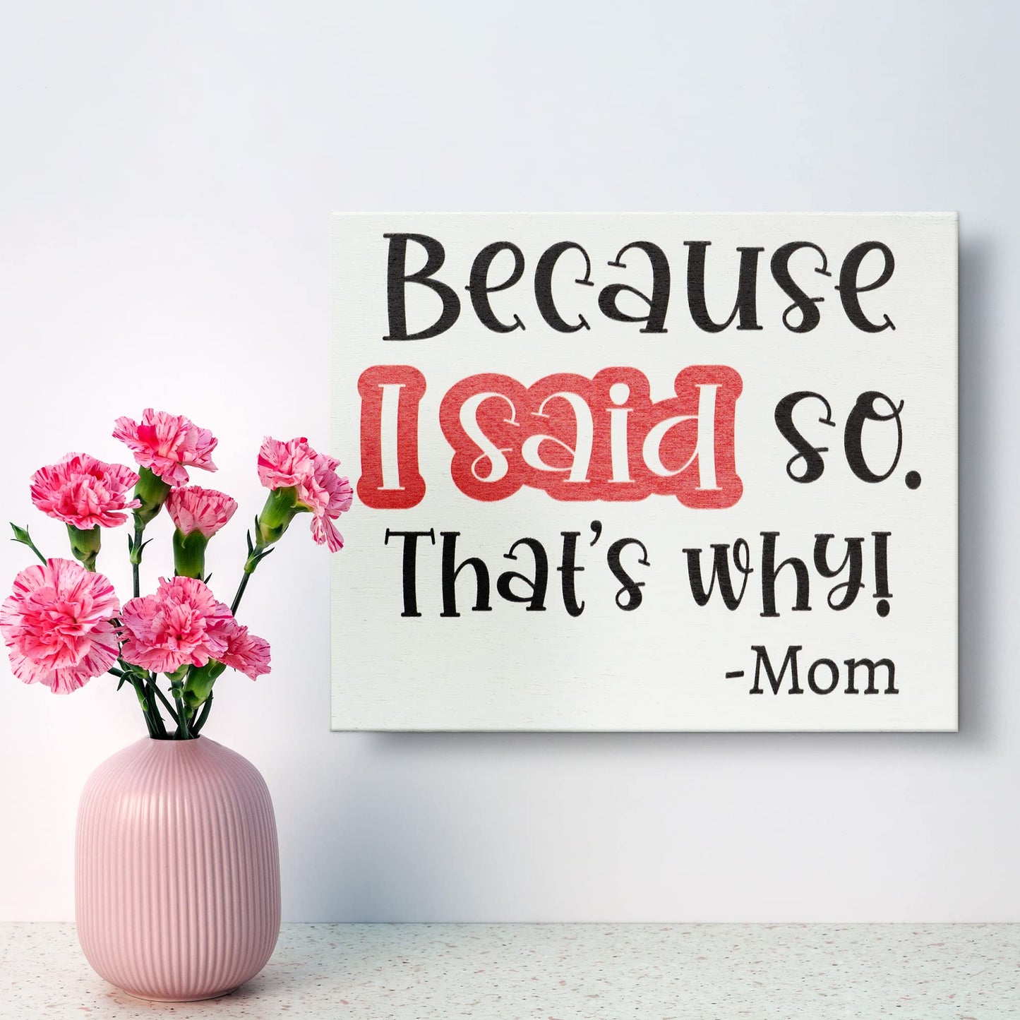 JennyGems Mom Gifts From Daughters, Mothers Day Gifts for Mom, Farmhouse Wall Decor, 7.25 x 6 Wooden Sign, Made in USA