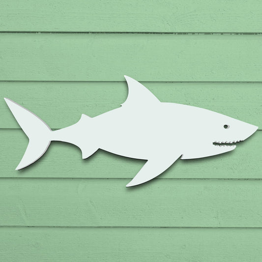 Outdoor Shark Wall Art – Weatherproof PVC Shark Decor for Beach House, Cottage, and Nautical Themed Spaces, Ocean Wall Hanging