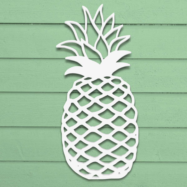 Outdoor Pineapple Wall Art – Weatherproof PVC Tropical Sign, Beach House, Patio & Pool Decor