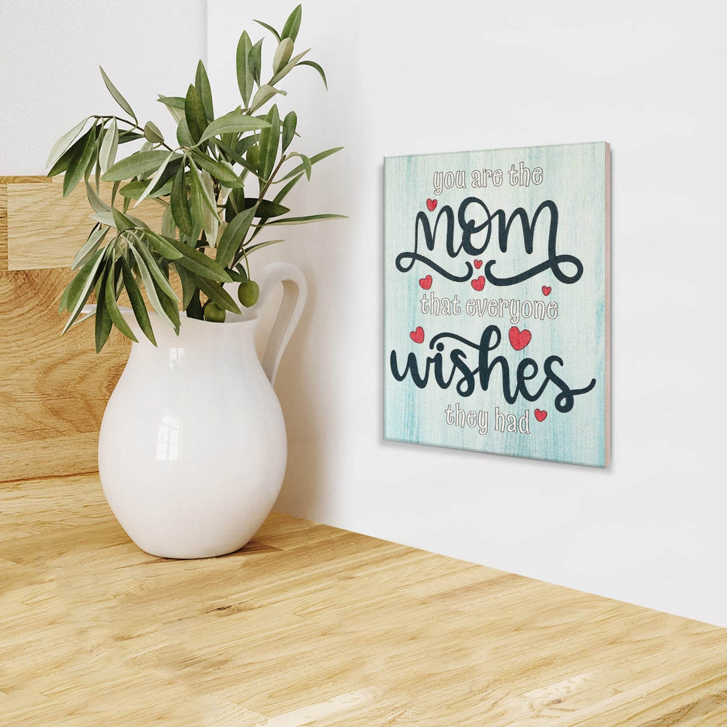 JennyGems Mom Gifts From Daughters, Mothers Day Gifts for Mom, Farmhouse Wall Decor, 7.25 x 6 Wooden Sign, Made in USA