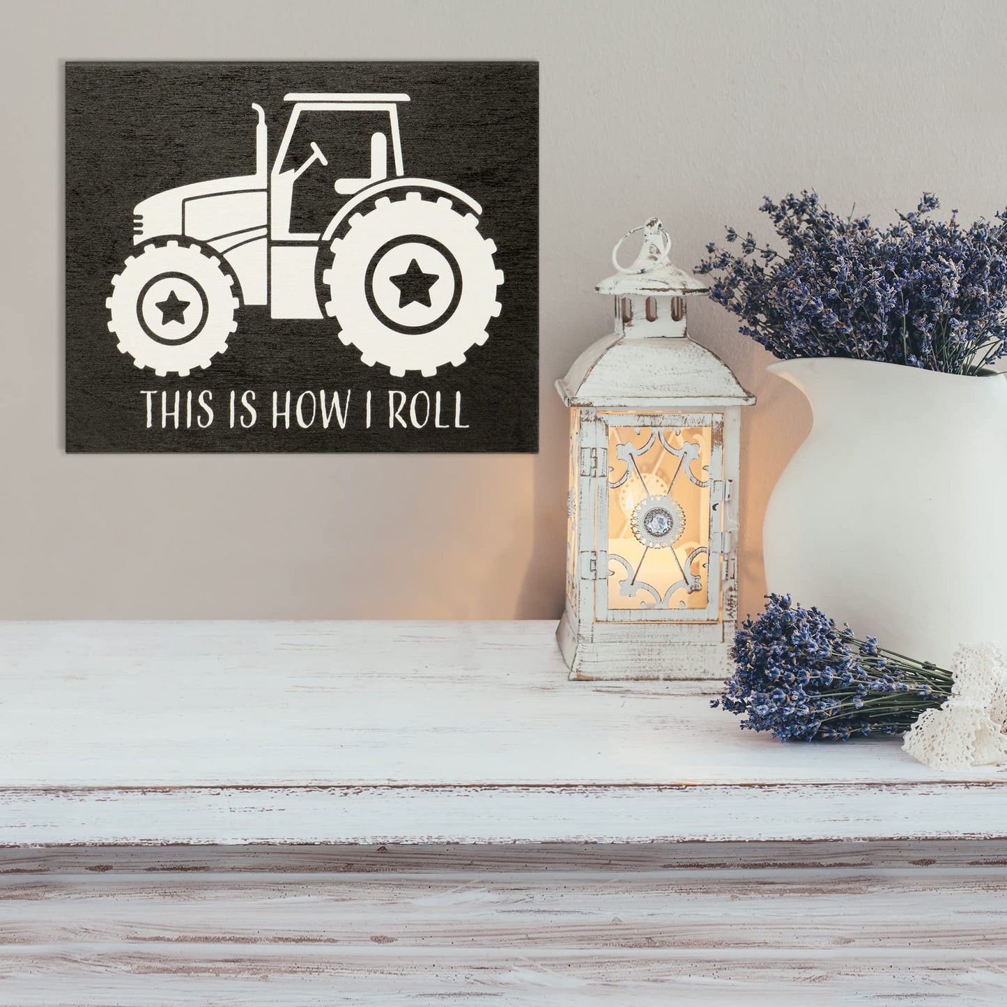 Funny This Is How I Roll Wooden Farm Sign