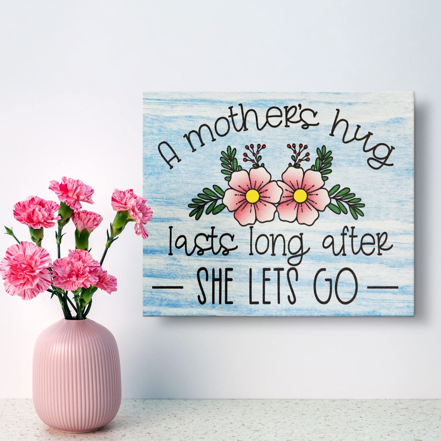 JennyGems Mom Gifts From Daughters, Mothers Day Gifts for Mom, Farmhouse Wall Decor, 7.25 x 6 Wooden Sign, Made in USA