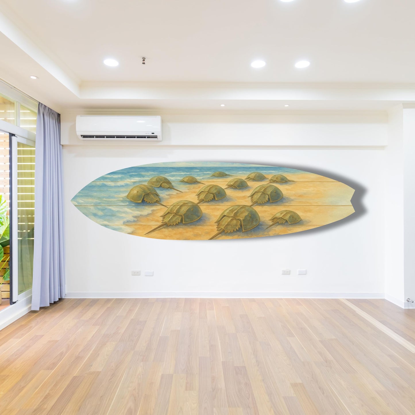 Four Foot Horseshoe Crab PVC Surfboard Wall Art