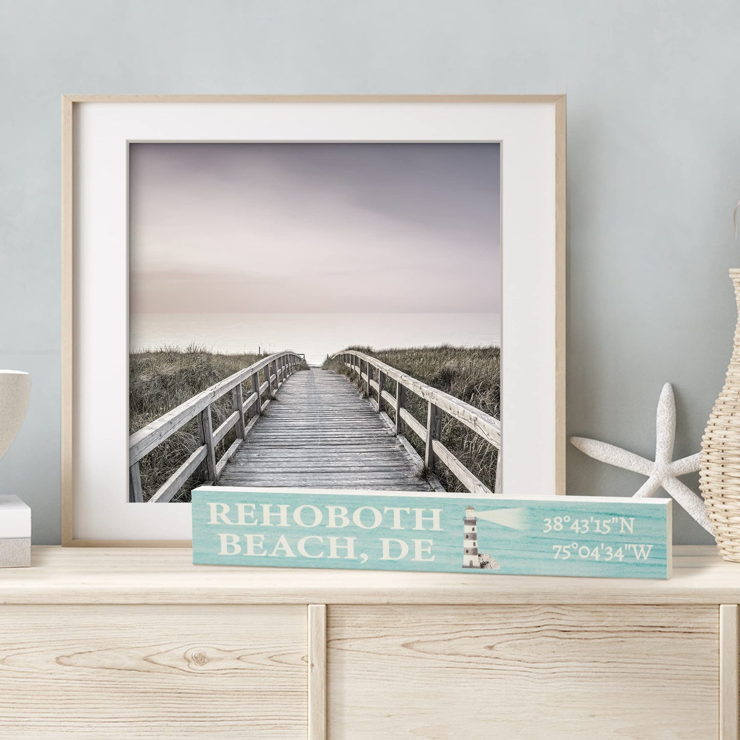 JennyGems Delaware Gifts, Rehoboth Beach Delaware Wooden Sign, Rehoboth Beach Souvenirs, Made in USA