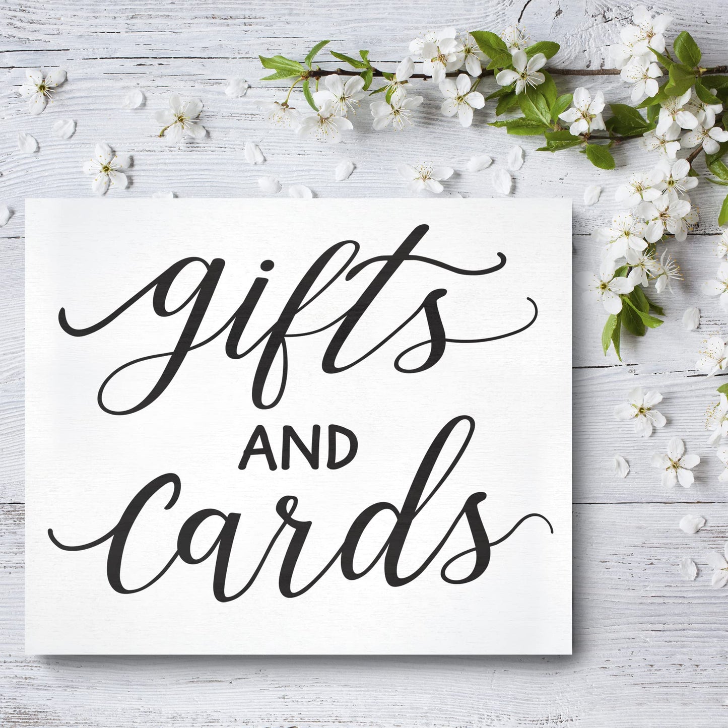 JennyGems Gifts and Cards Wedding Sign, Wedding Table Decor, 12x10 Inch Wood Sign, Birthday, Engagement, Bridal Shower Party Decor
