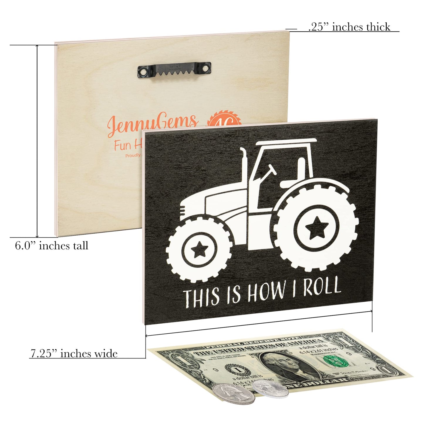 Funny This Is How I Roll Wooden Farm Sign