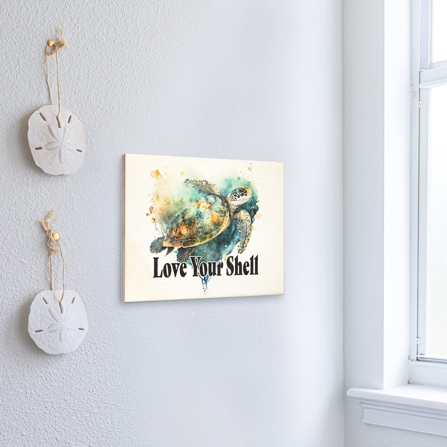 JennyGems Sea Turtle Decor, Ocean Theme Wall Art, Turtle Gifts, Wooden Beach Sign, Made in USA
