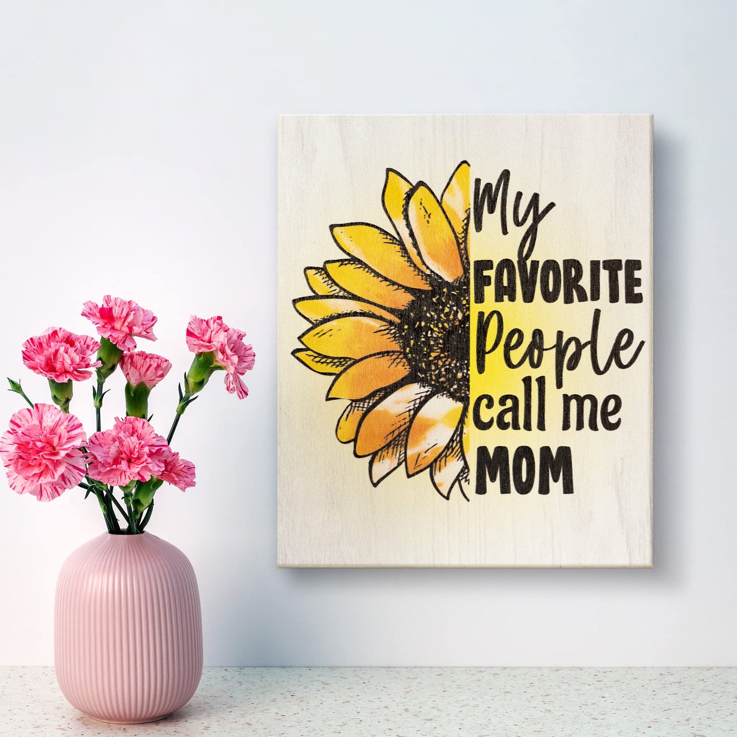 JennyGems Mom Gifts From Daughters, Mothers Day Gifts for Mom, Farmhouse Wall Decor, 7.25 x 6 Wooden Sign, Made in USA