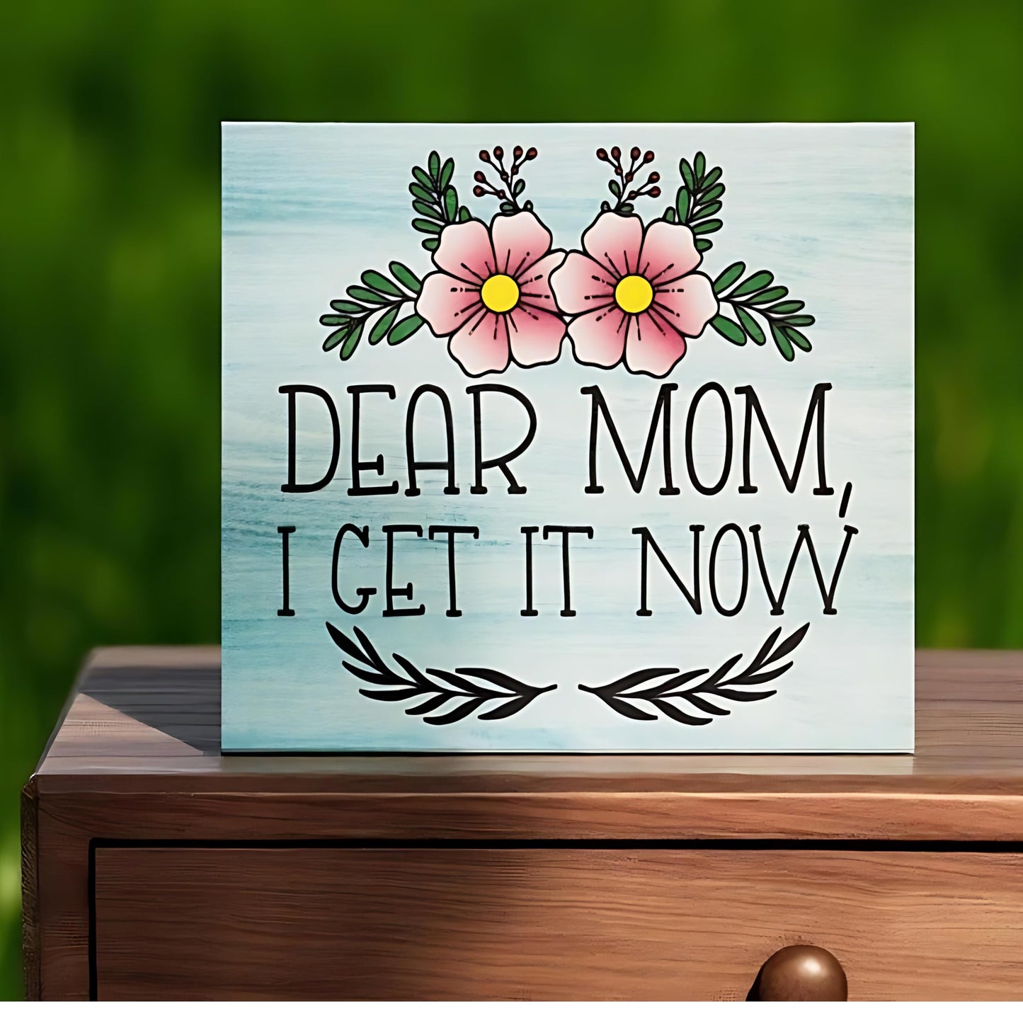 JennyGems Mom Gifts From Daughters, Mothers Day Gifts for Mom, Farmhouse Wall Decor, 7.25 x 6 Wooden Sign, Made in USA