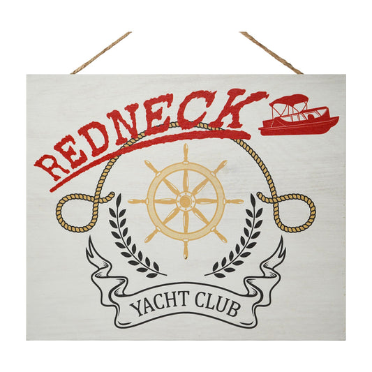 JennyGems Redneck Party, Redneck Yacht Club Wooden Sign, Pontoon, Funny Drinking Signs, Man Cave Garage Decor, Made in USA