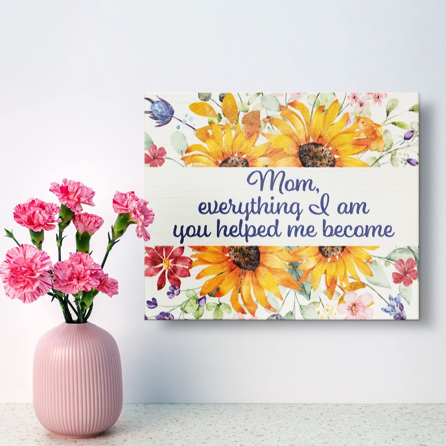 JennyGems Mom Gifts From Daughters, Mothers Day Gifts for Mom, Farmhouse Wall Decor, 7.25 x 6 Wooden Sign, Made in USA