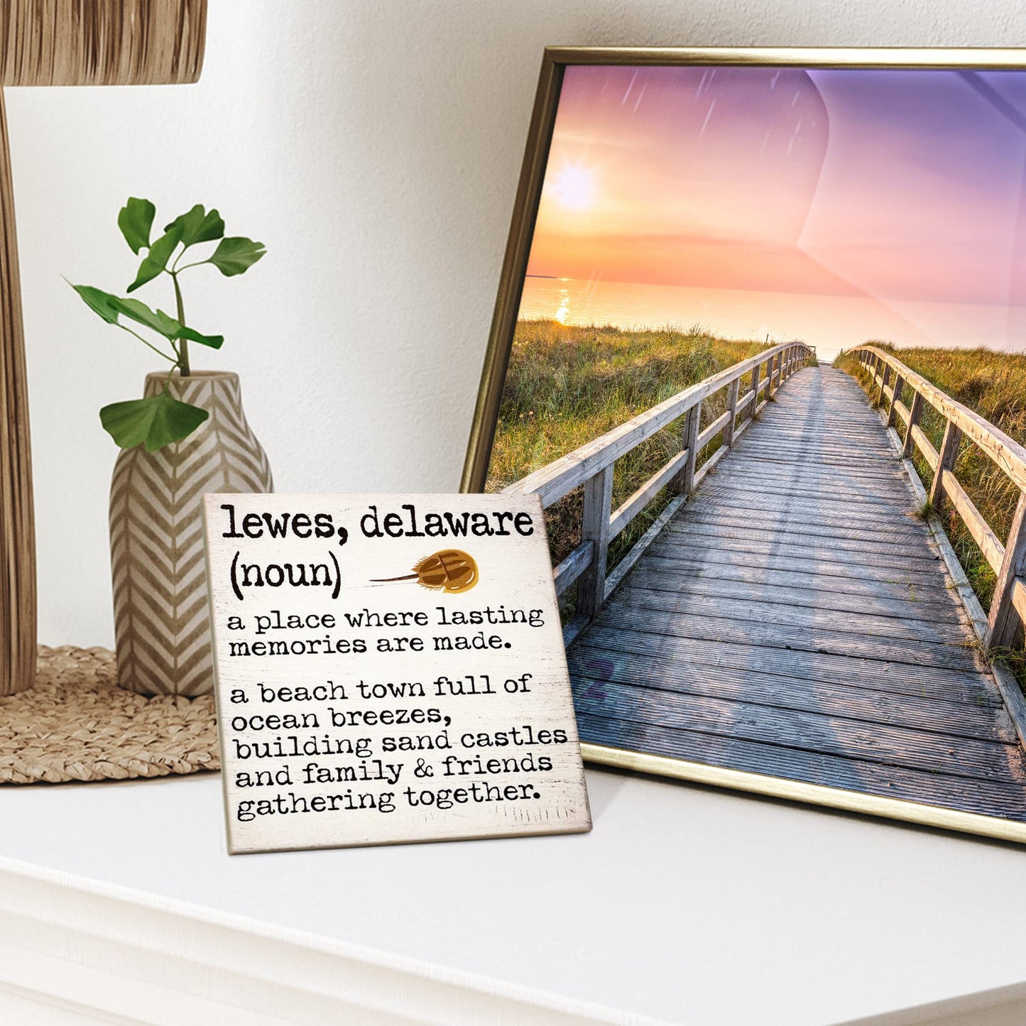 Lewes Delaware Memories Sign and Decor