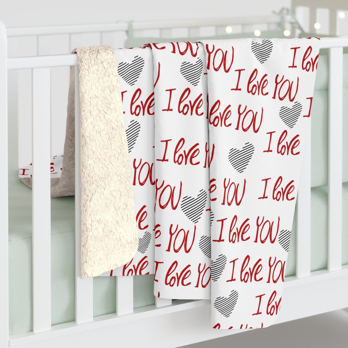 I Love You Blanket - Sherpa Fleece Super Comfy Love Blanket, Valentine's Day Gift, Soft Throw Blanket, Gift for Couples