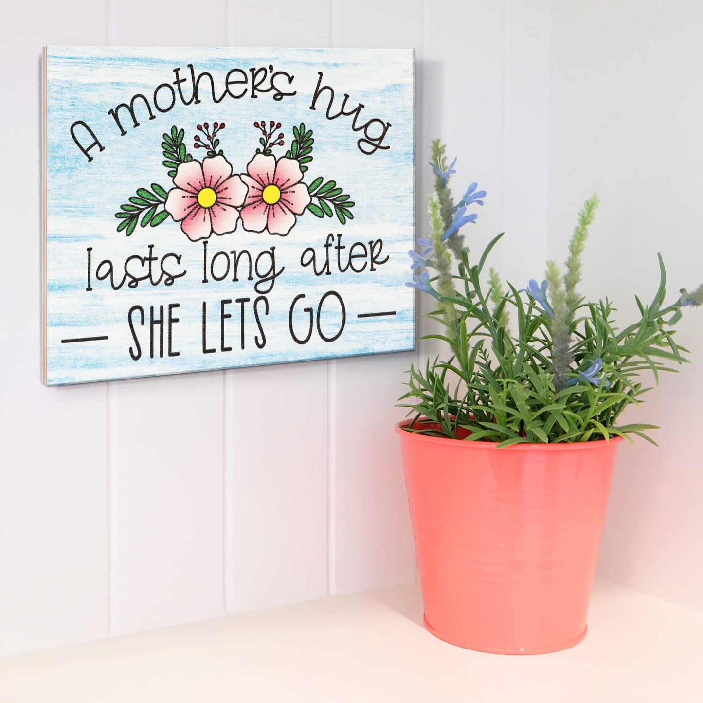JennyGems Mom Gifts From Daughters, Mothers Day Gifts for Mom, Farmhouse Wall Decor, 7.25 x 6 Wooden Sign, Made in USA