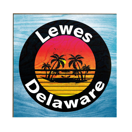 JennyGems Lewes Delaware Wood Sign, Lewes Delaware Souvenirs, Beach Decor, Made in USA