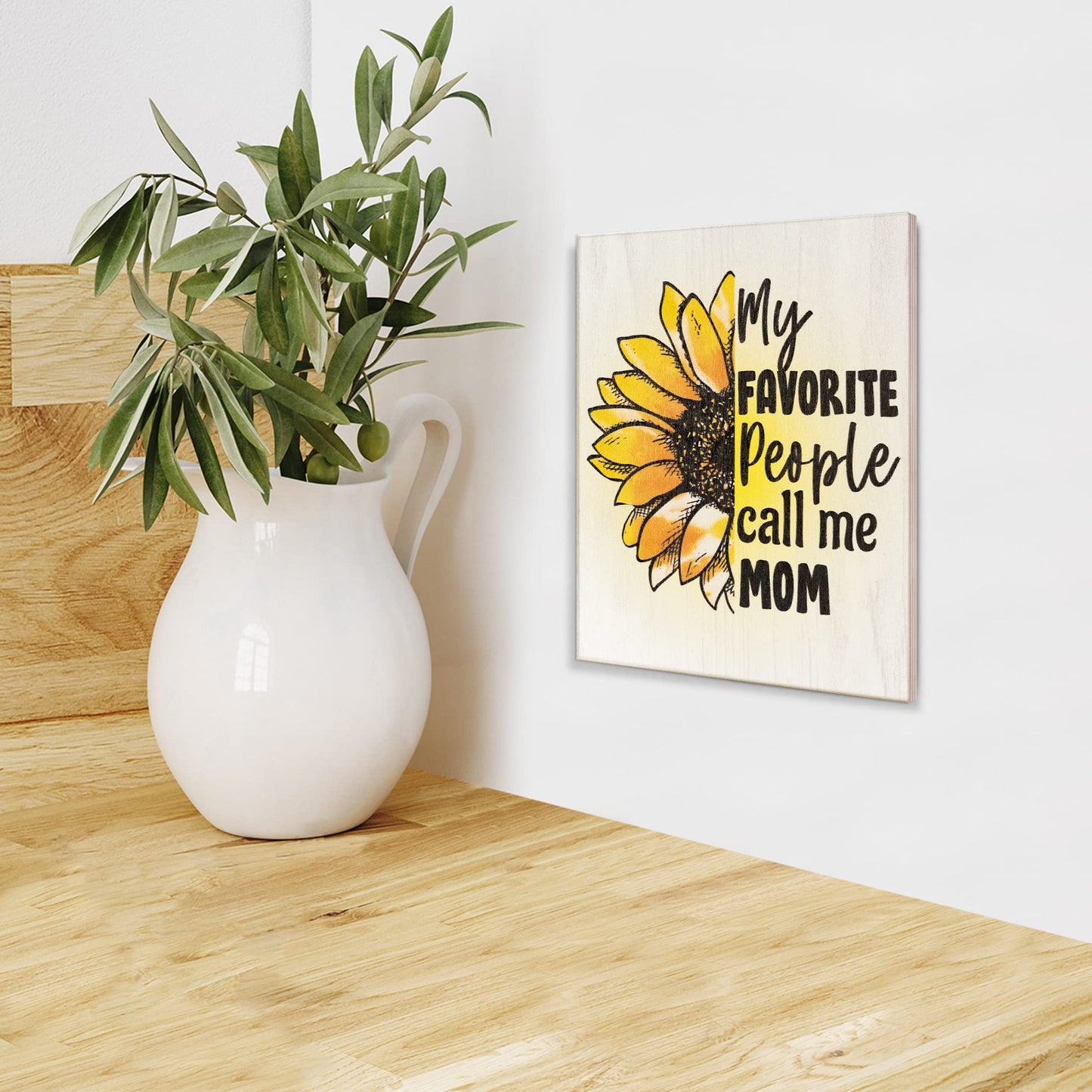 JennyGems Mom Gifts From Daughters, Mothers Day Gifts for Mom, Farmhouse Wall Decor, 7.25 x 6 Wooden Sign, Made in USA