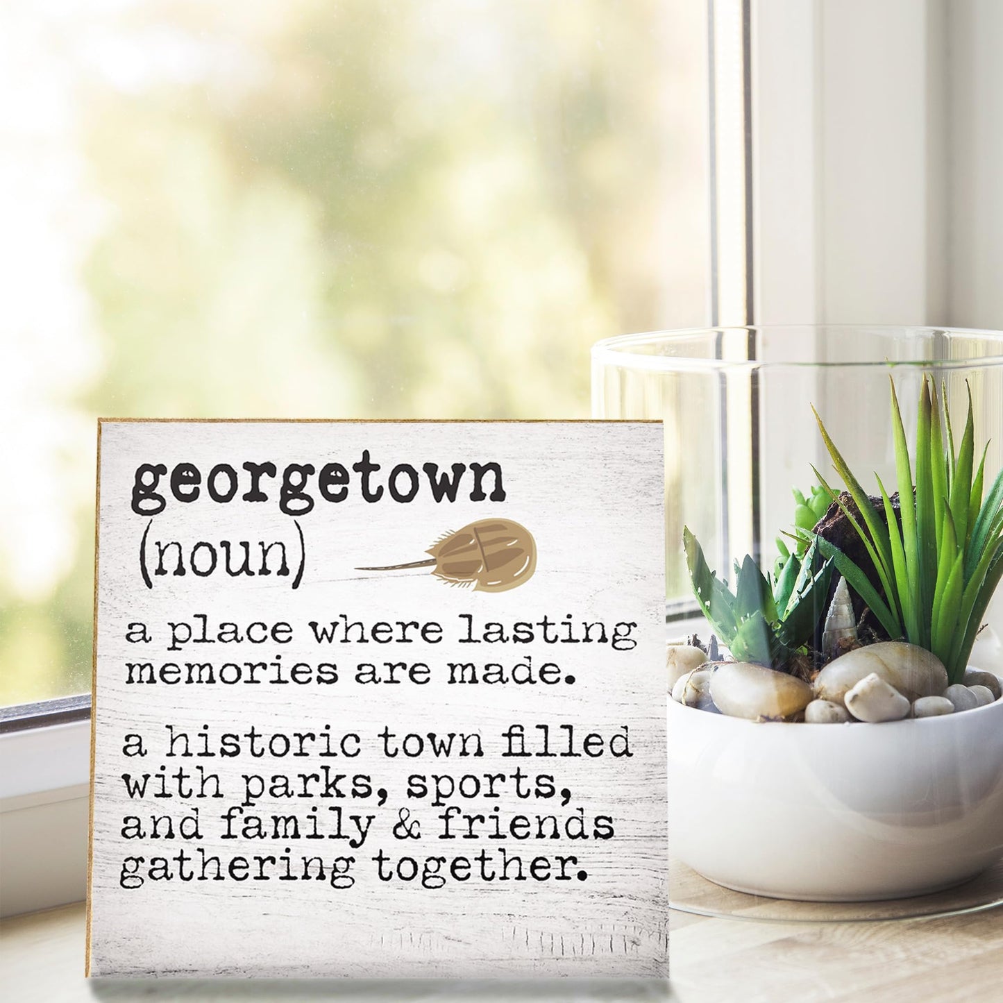 JennyGems Georgetown Delaware Gifts, Delaware Souvenirs, Tabletop and Wall Decor, Made in USA