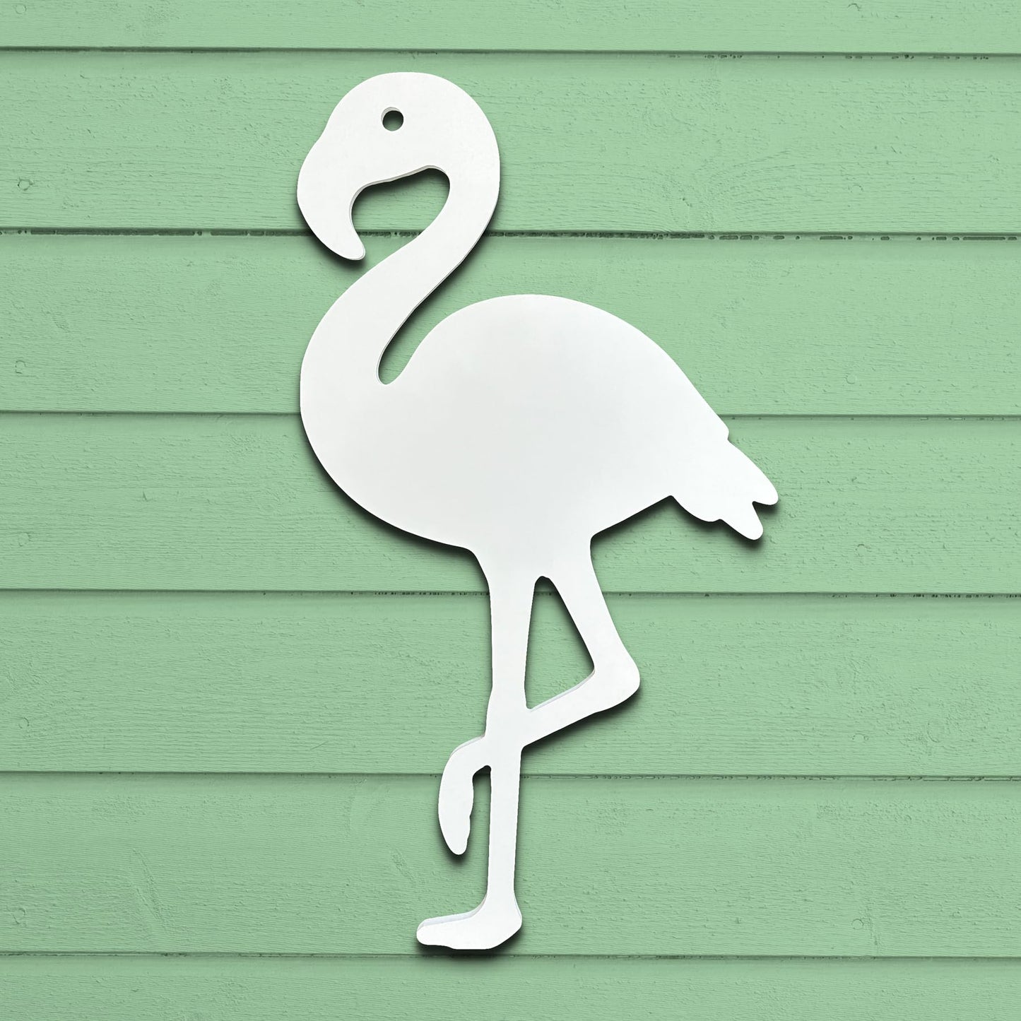 Flamingo PVC Surfboard Outdoor Wall Art Sign