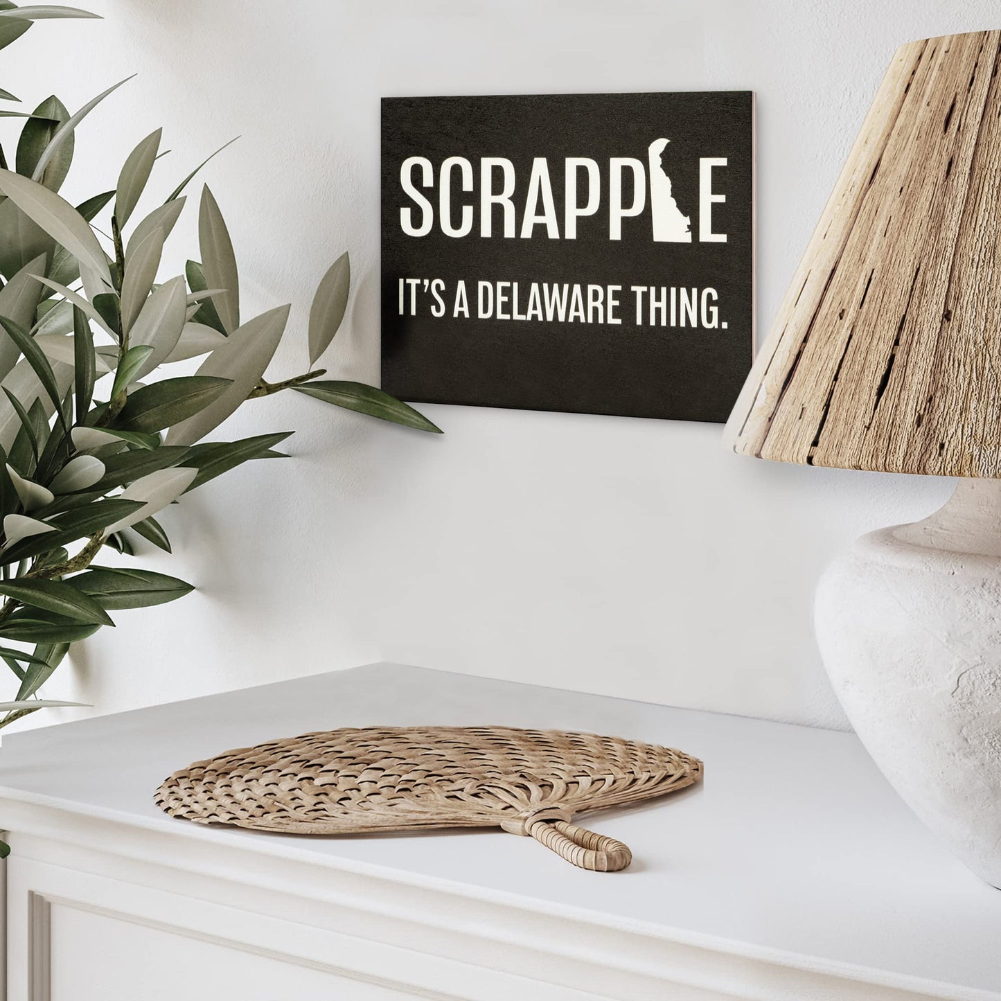 JennyGems Scrapple It's a Delaware Thing Wood Sign, Delaware Souvenirs, Scrapple Gifts, Made in USA