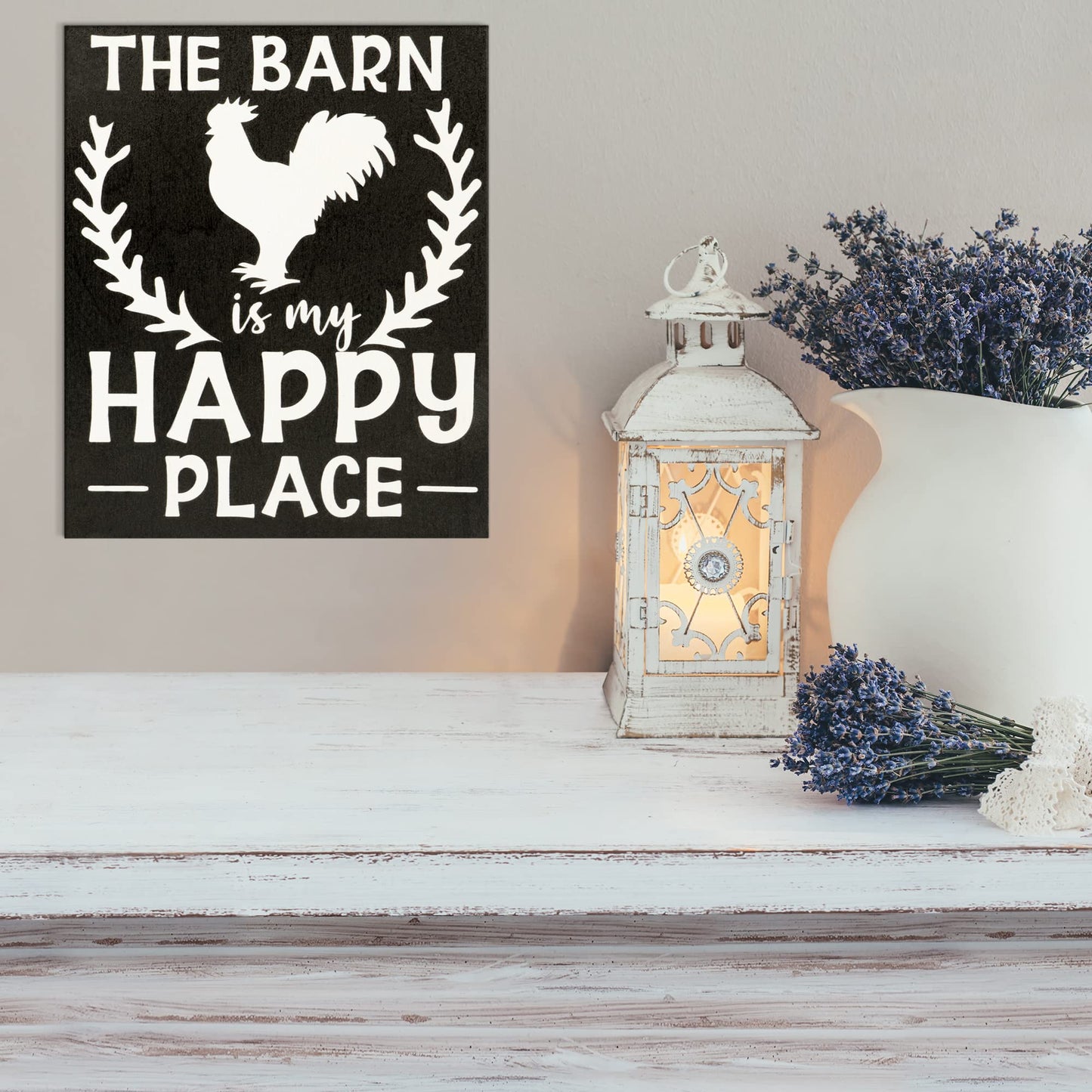 The Barn is My Happy Place Wooden Sign, Farmhouse Decor, Country Farm Gifts, Made in USA