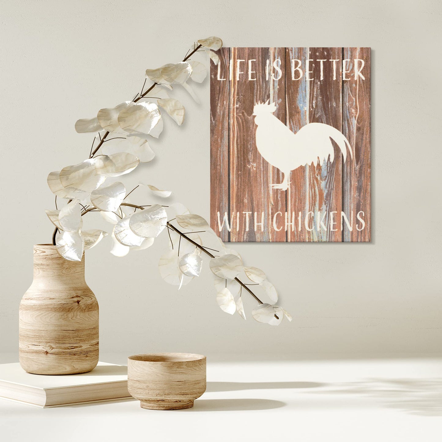 JennyGems Farmhouse Decor, Chicken Signs for Chicken Lovers, Barn Signs, Barn Gifts, 7.25x6 Wooden Sign, Goat Sign, Made in USA