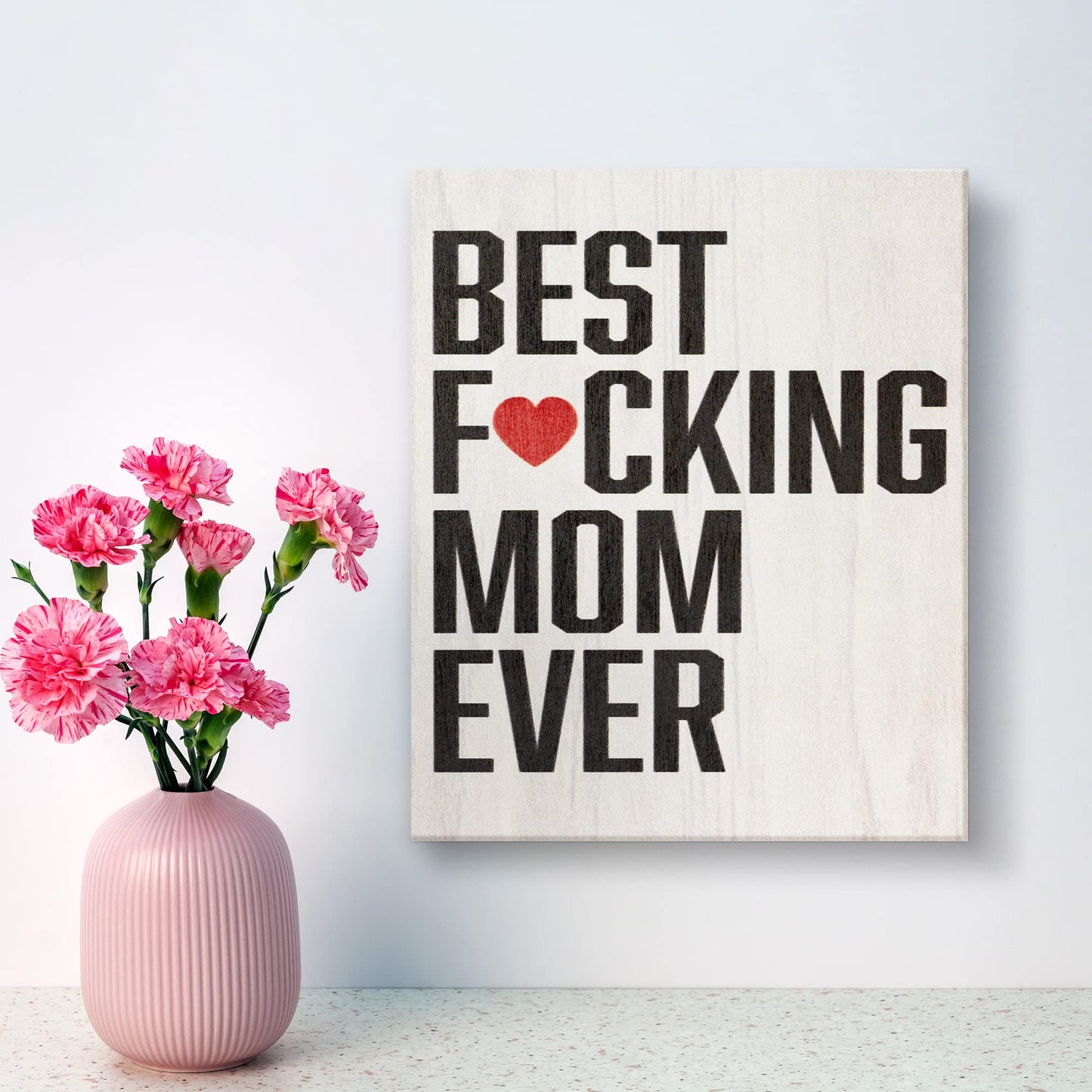 JennyGems Mom Gifts From Daughters, Mothers Day Gifts for Mom, Farmhouse Wall Decor, 7.25 x 6 Wooden Sign, Made in USA