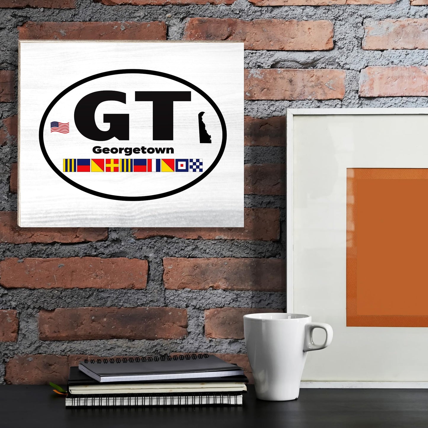 JennyGems Georgetown Delaware Gifts, Delaware Souvenirs, Tabletop and Wall Decor, Made in USA