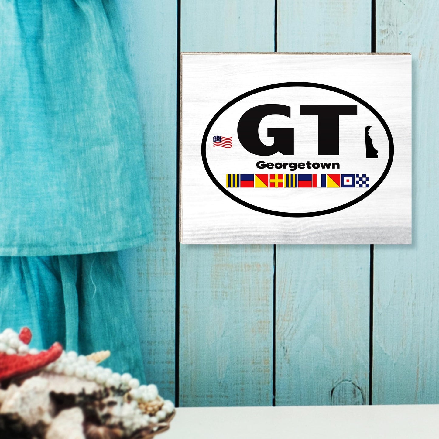 JennyGems Georgetown Delaware Gifts, Delaware Souvenirs, Tabletop and Wall Decor, Made in USA