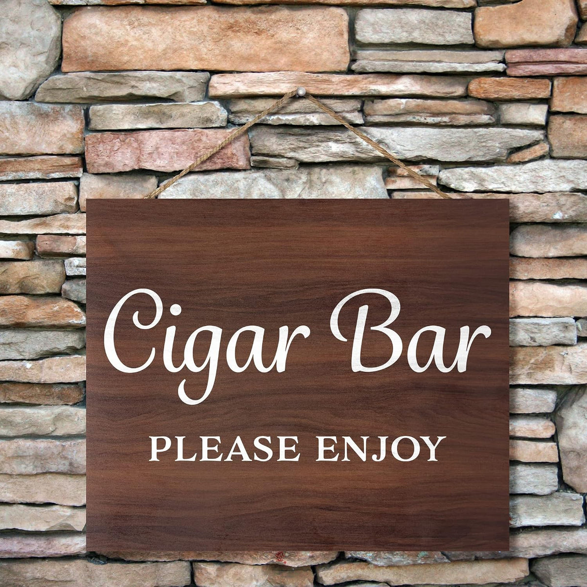 JennyGems Cigar Bar Sign, Wedding Reception Signs, Bar Decorations Party Decor, Brown