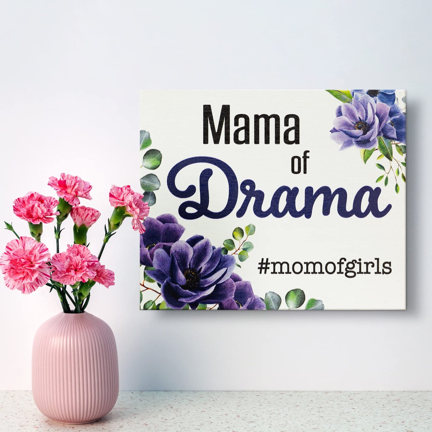 JennyGems Mom Gifts From Daughters, Mothers Day Gifts for Mom, Farmhouse Wall Decor, 7.25 x 6 Wooden Sign, Made in USA