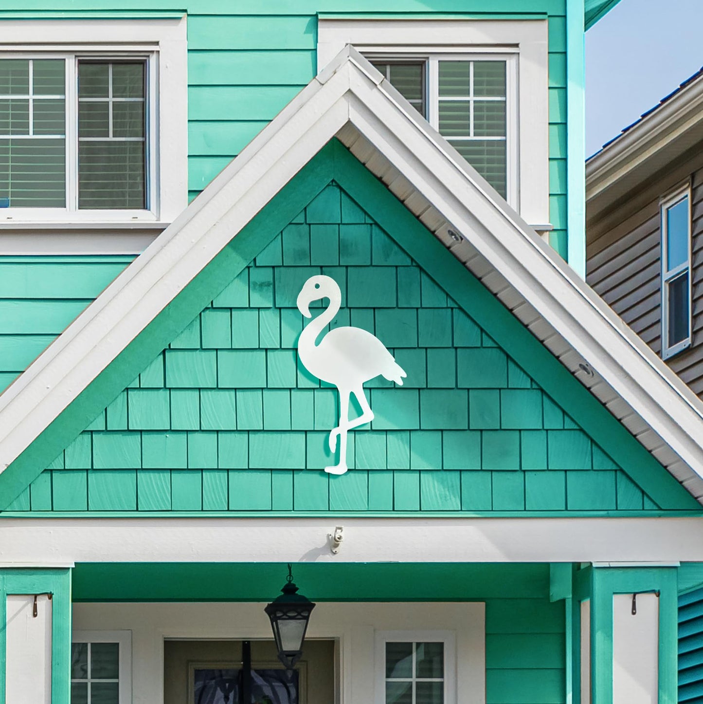 Flamingo PVC Surfboard Outdoor Wall Art Sign