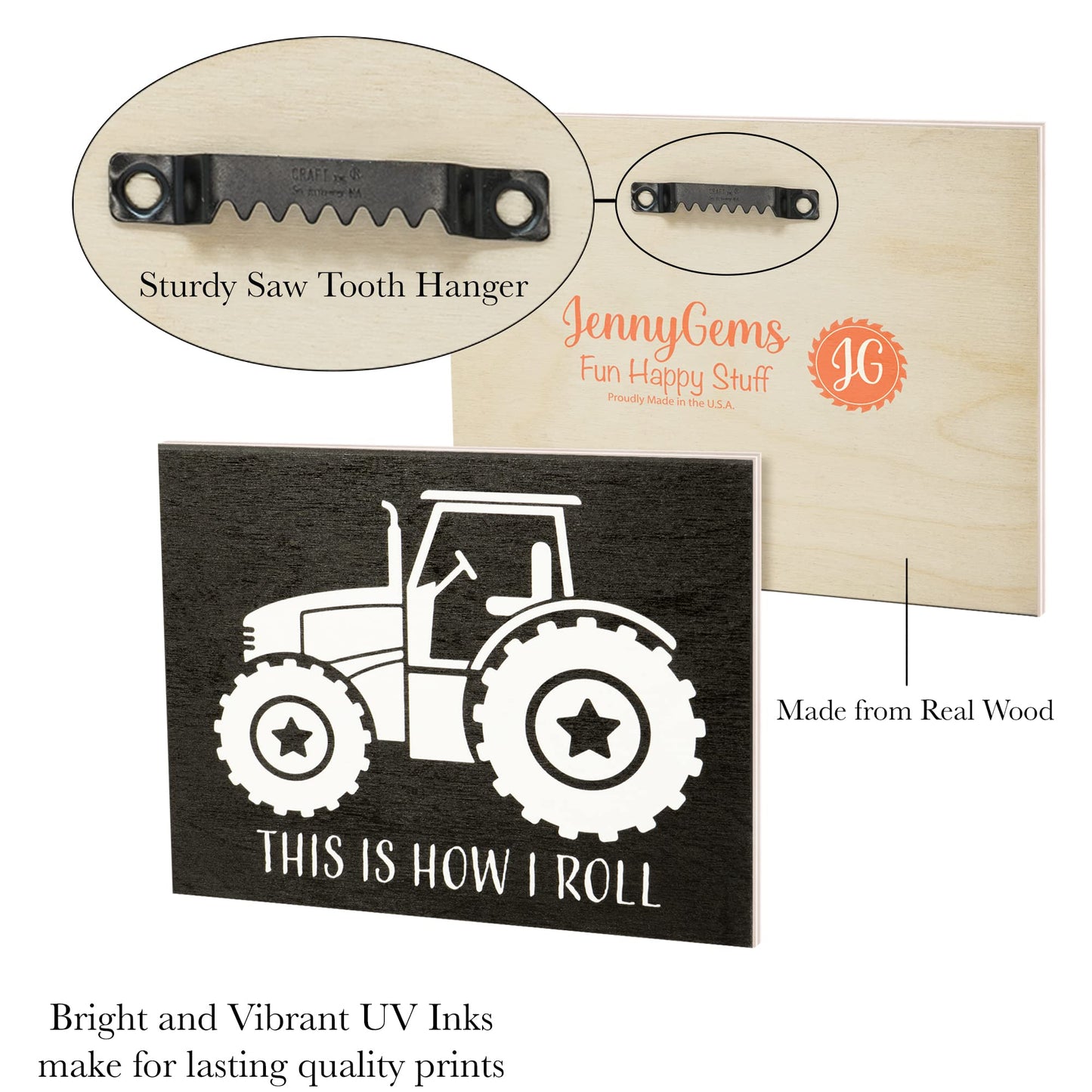 Funny This Is How I Roll Wooden Farm Sign