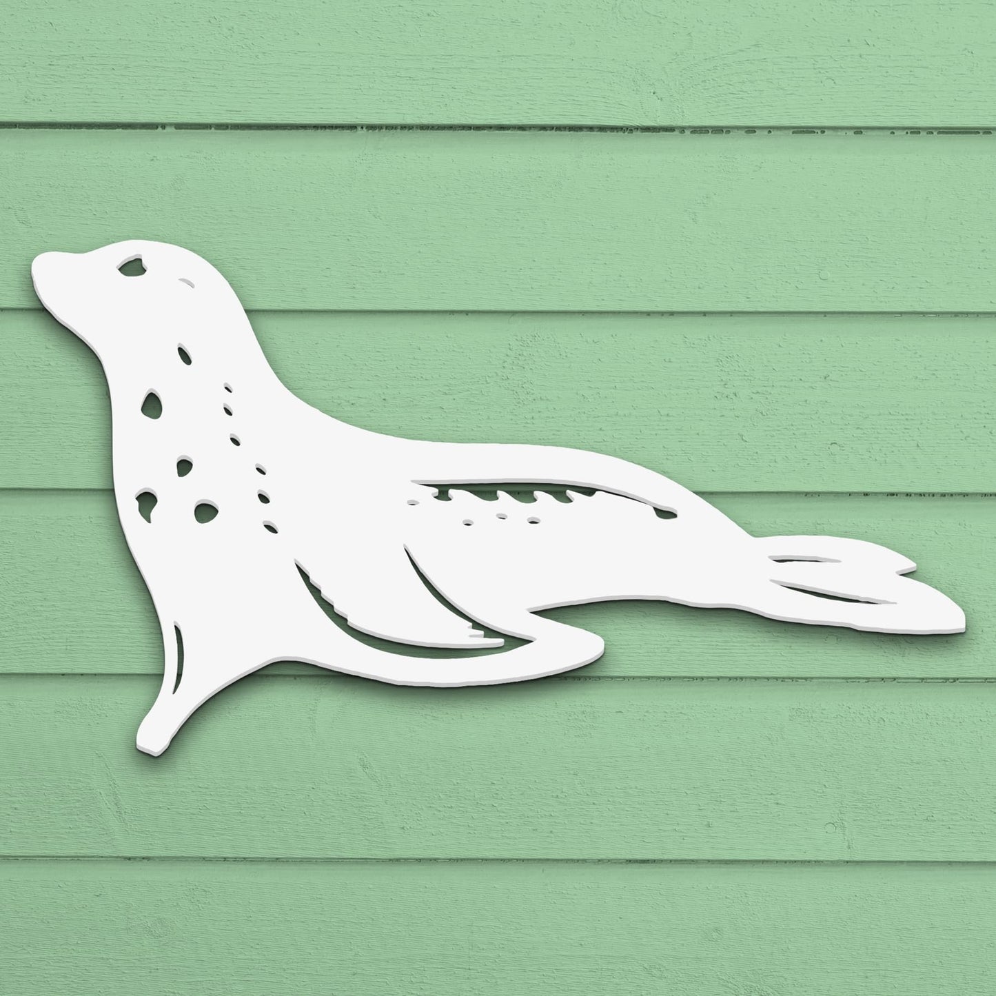 Outdoor Seal Wall Decor, PVC Coastal Seal Decoration for Beach House & Ocean Art, Nautical Marine Animal Sign, Exterior Home Decor