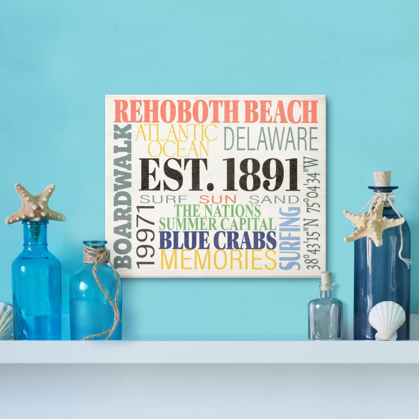 JennyGems Delaware Gifts, Rehoboth Beach Delaware Souvenirs, Delaware Sign, Delaware Decor, Delaware Souvenirs and Gifts, Beach Decor, Made in USA
