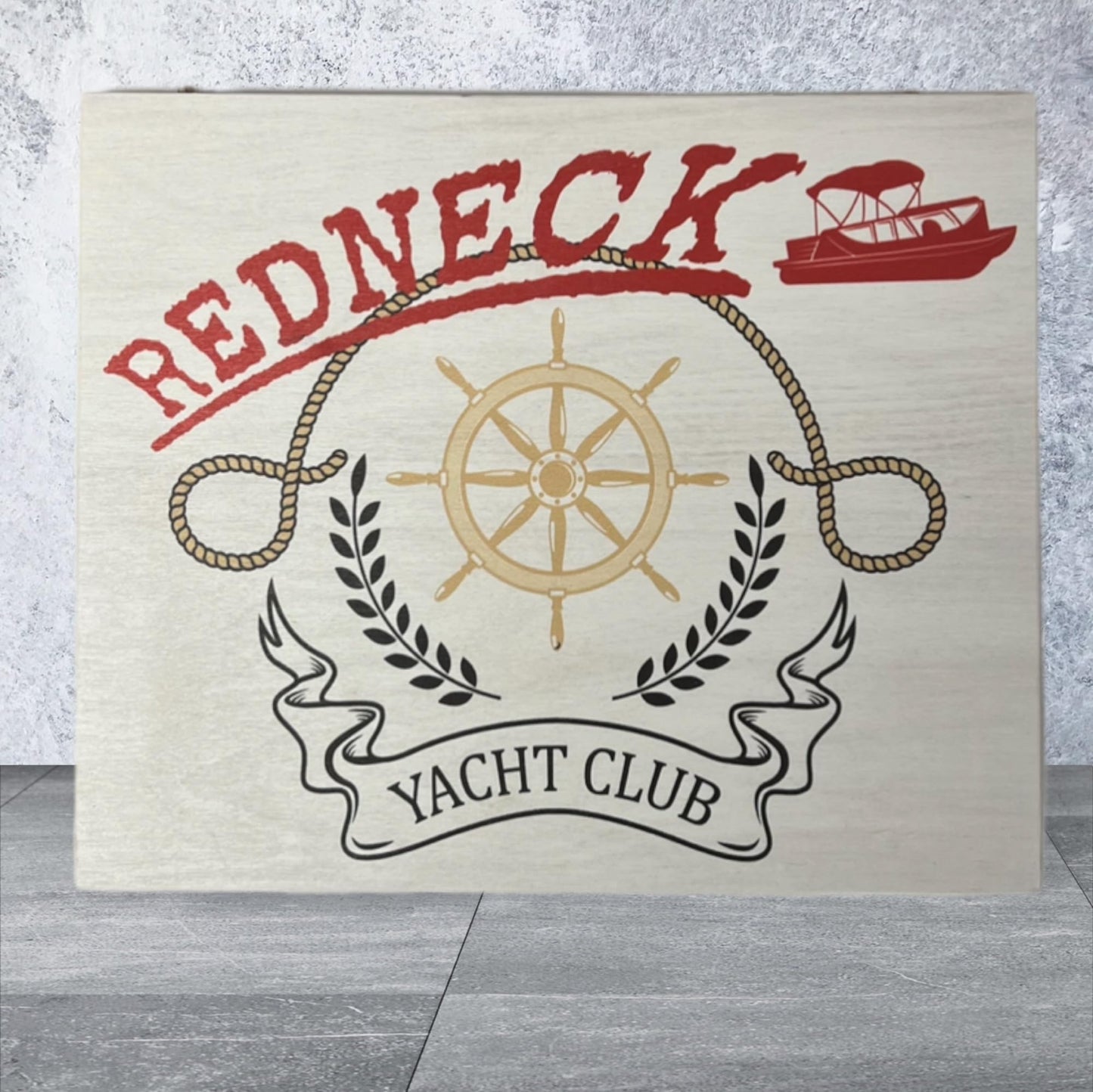 JennyGems Redneck Party, Redneck Yacht Club Wooden Sign, Pontoon, Funny Drinking Signs, Man Cave Garage Decor, Made in USA