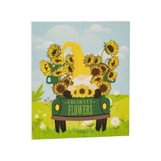 JennyGems Spring Decorations for Home, Spring Wall Decor, Farmhouse Wooden Signs, 7.25 x 6, Made in USA