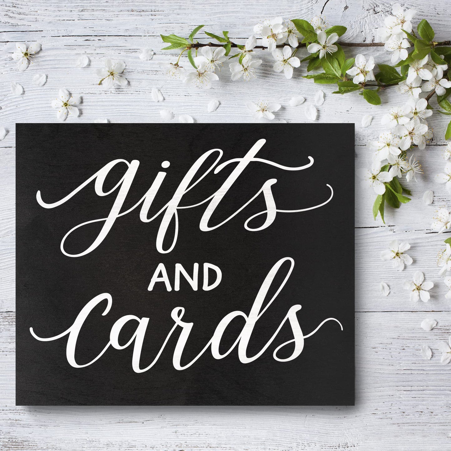 JennyGems Gifts and Cards Wedding Sign, Wedding Table Decor, 12x10 Inch Wood Sign, Birthday, Engagement, Bridal Shower Party Decor