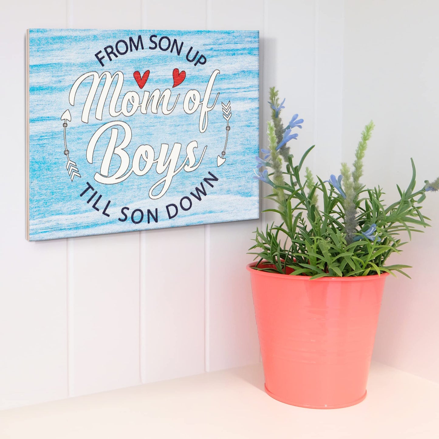 JennyGems Mom Gifts From Daughters, Mothers Day Gifts for Mom, Farmhouse Wall Decor, 7.25 x 6 Wooden Sign, Made in USA