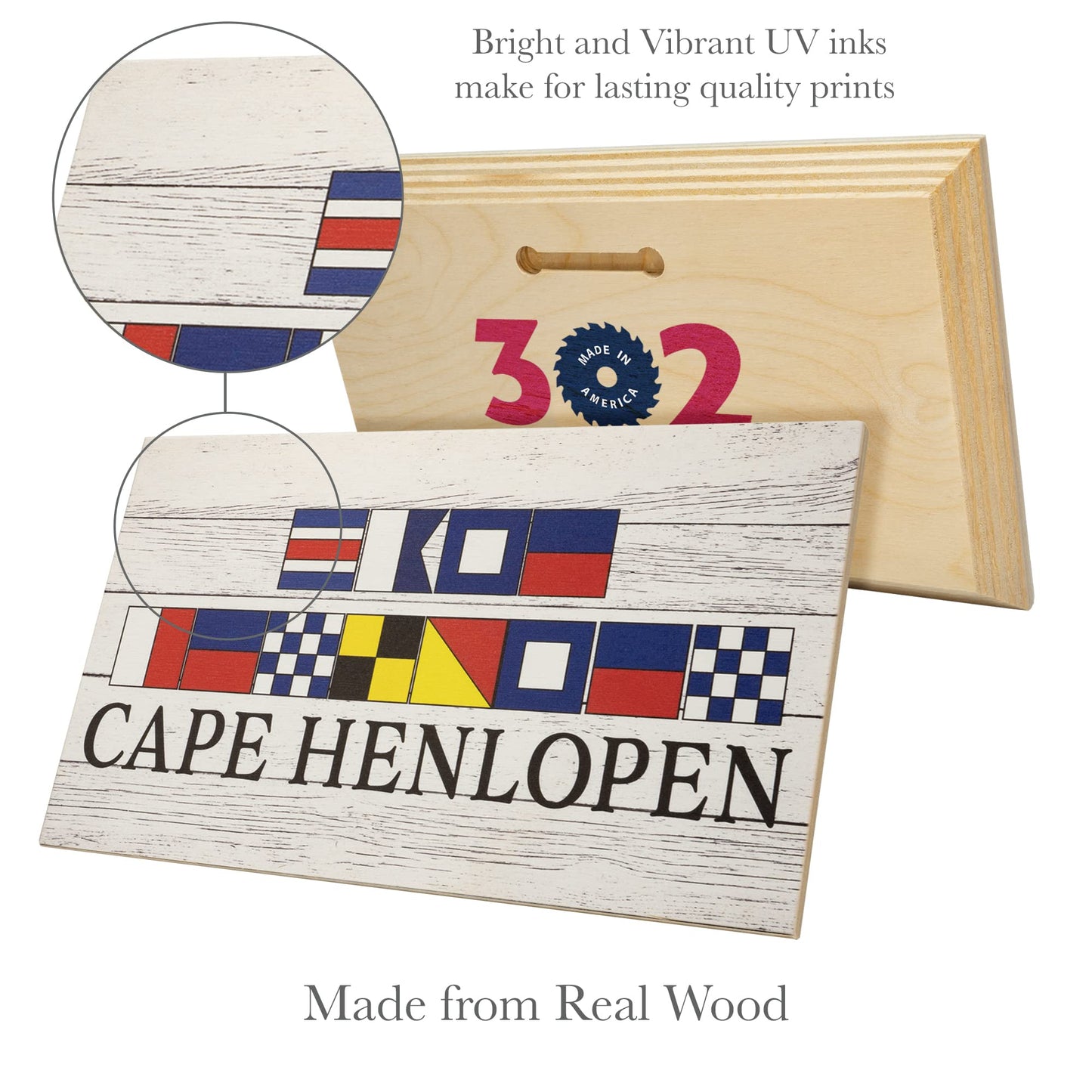 JennyGems Cape Henlopen Delaware Souvenir Sign - Show Your Delaware Pride with Nautical Charm, Made in the USA (9.5x5.5 inches)