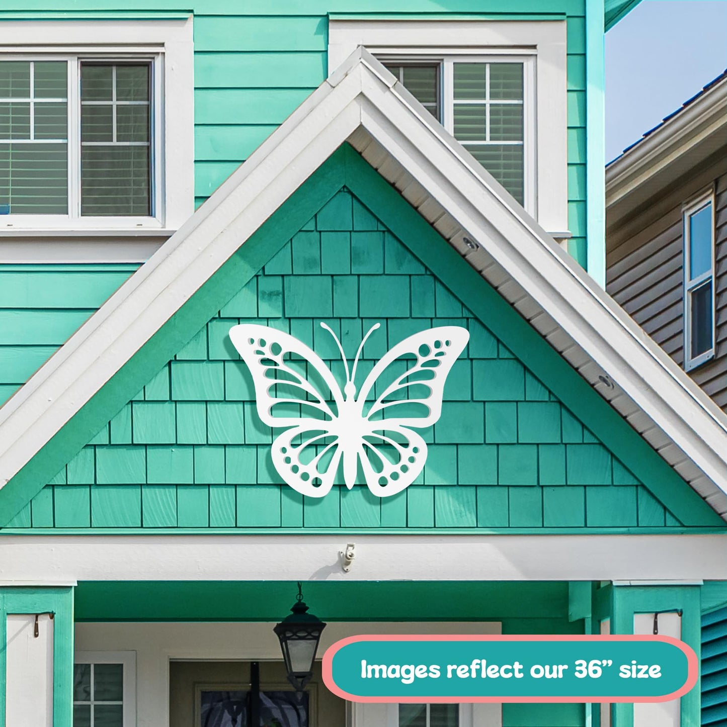 Outdoor Butterfly Wall Decor – PVC Butterfly Hanging Sculpture for Garden Yard, Patio, Shed, Fence, Balcony, Weatherproof Inside Outside Sign