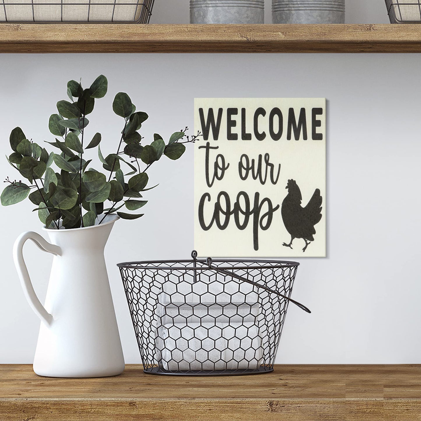 Welcome To Our Coop Wooden Sign, Chicken Sign